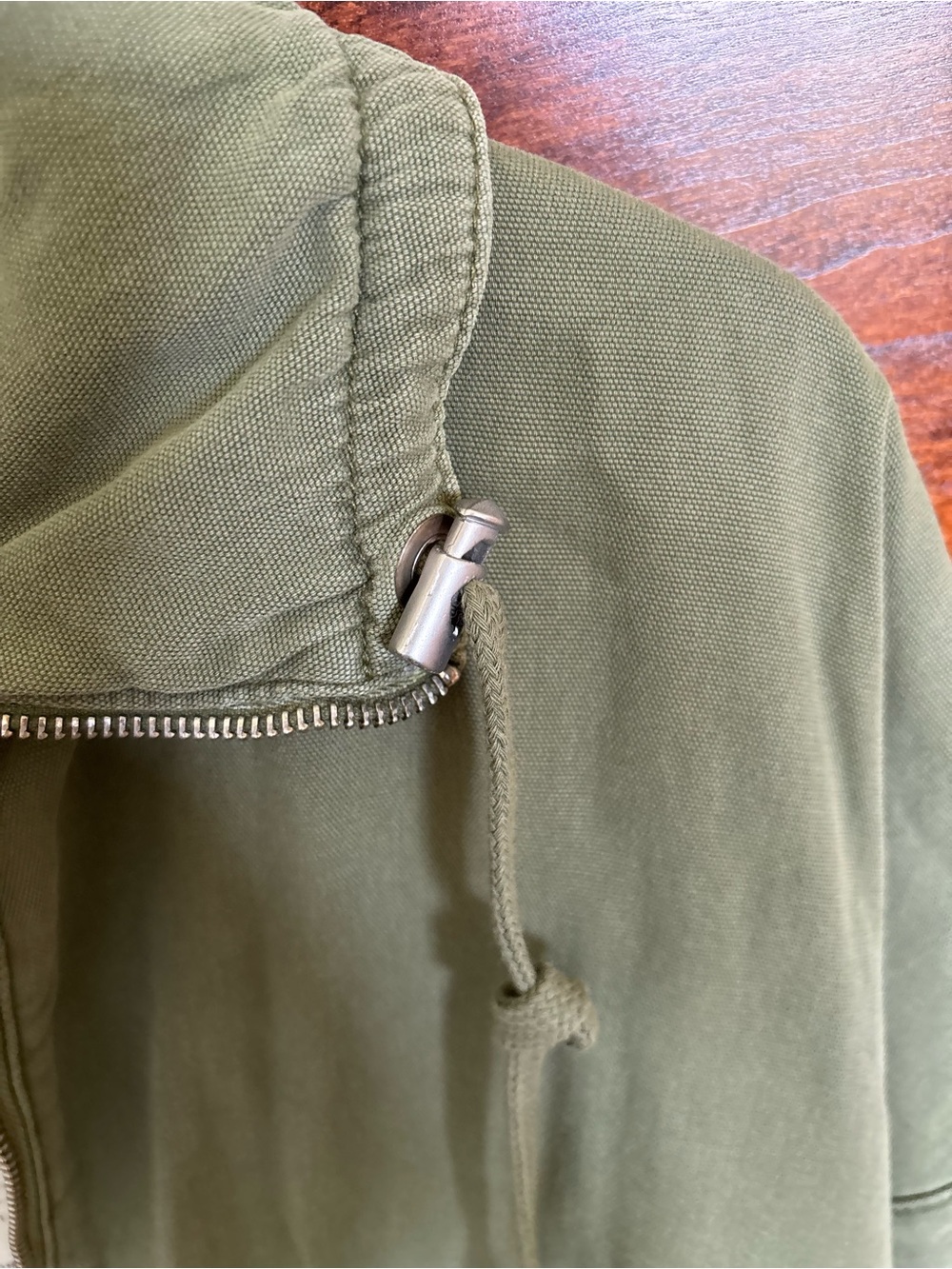 NWT ANTHROPOLOGIE Canvas Oversized Utility Jacket, Cotton,Army Green, Fall LP - Picture 5 of 15
